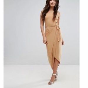 Nude midi dress